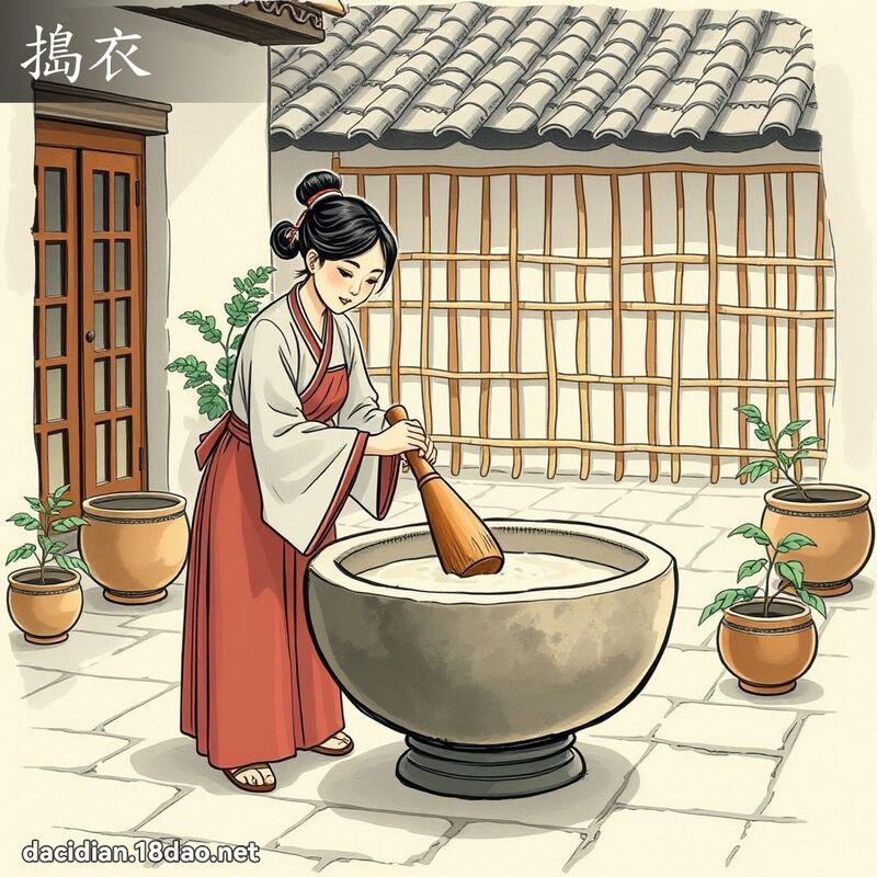 捣衣 - 国语大辞典配图
