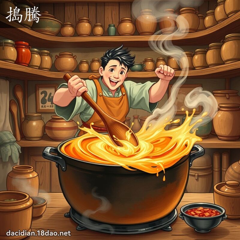 搗騰 - 國語大辭典配圖