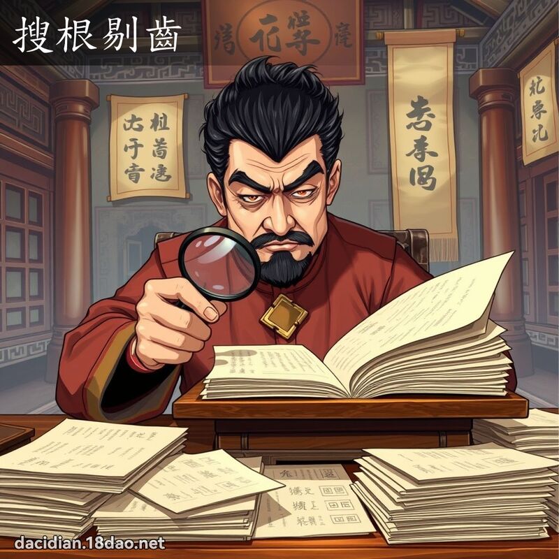 搜根剔齒 - 國語大辭典配圖