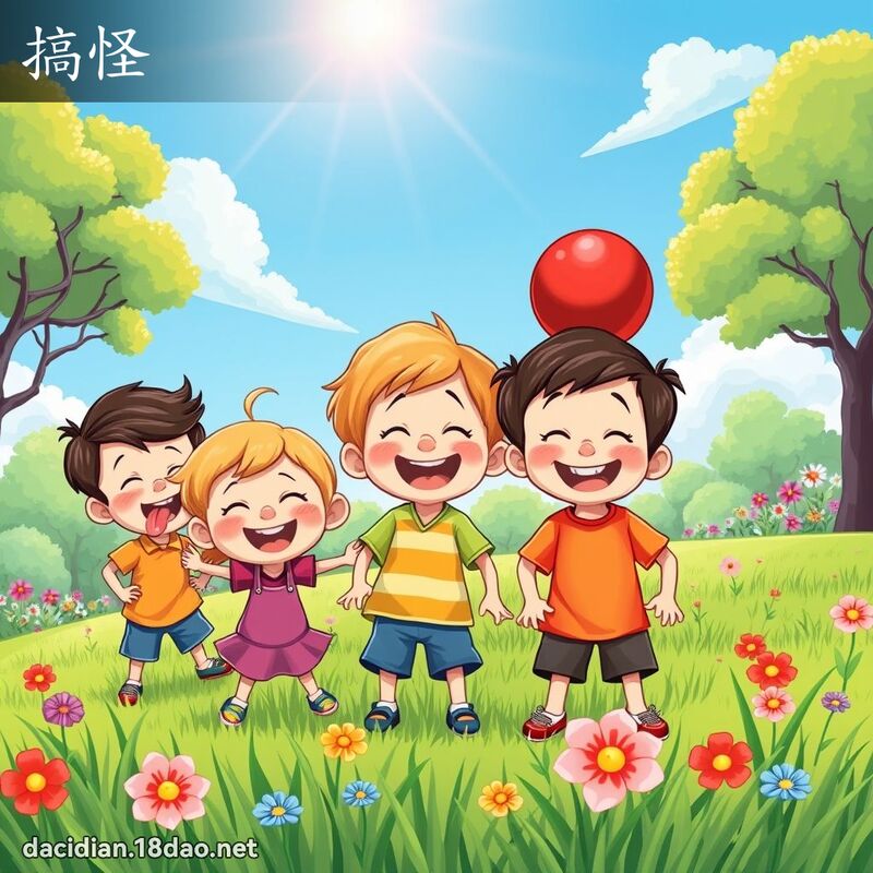 搞怪 - 國語大辭典配圖