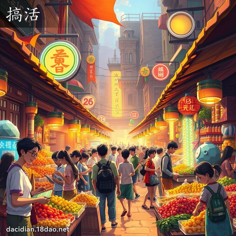 搞活 - 國語大辭典配圖