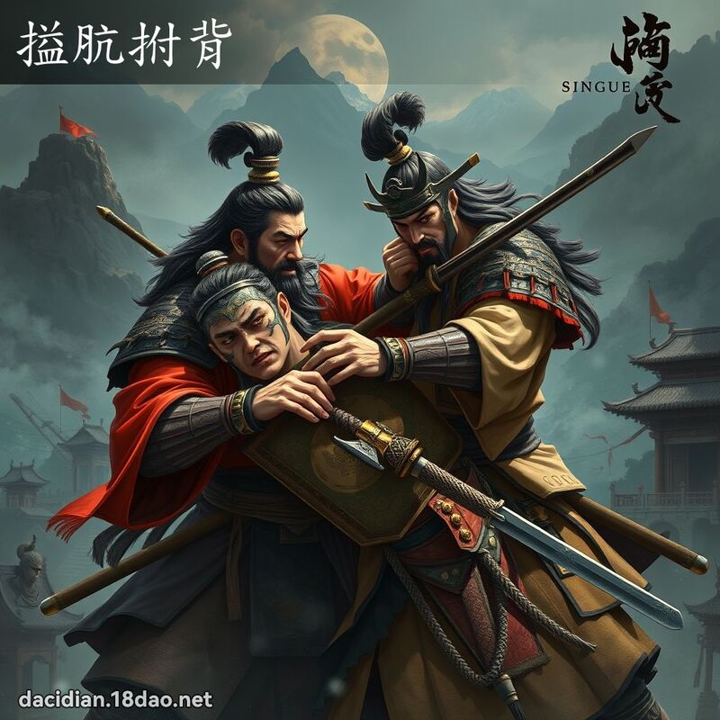 搤肮拊背 - 国语大辞典配图