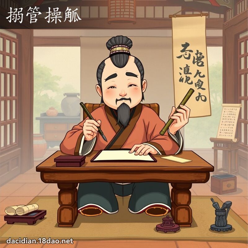 搦管操觚 - 國語大辭典配圖