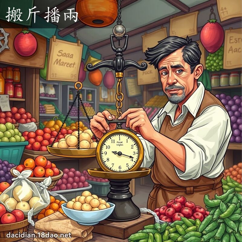 搬斤播两 - 国语大辞典配图