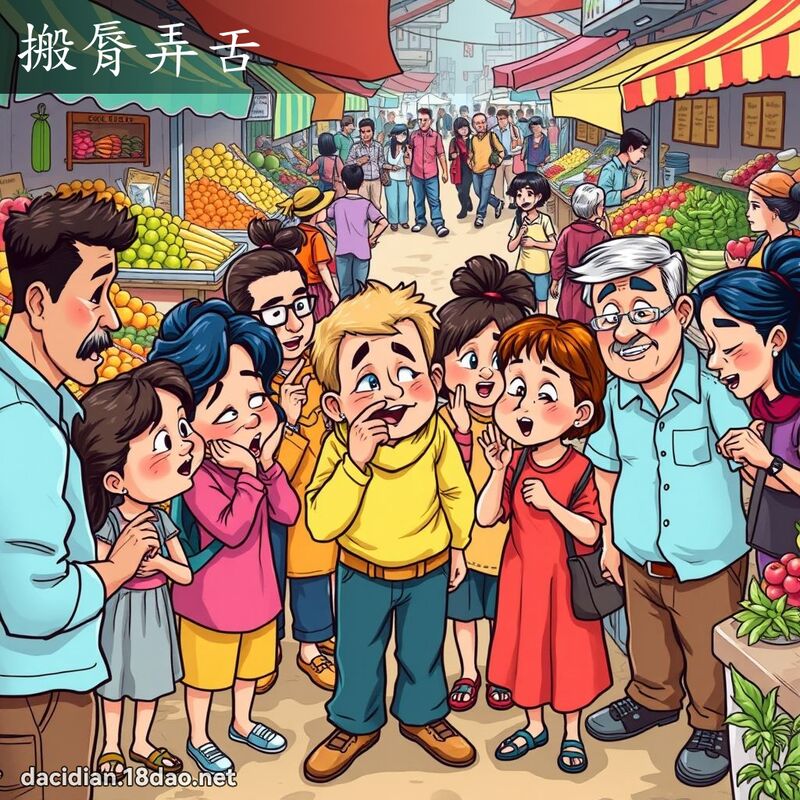 搬脣弄舌 - 国语大辞典配图