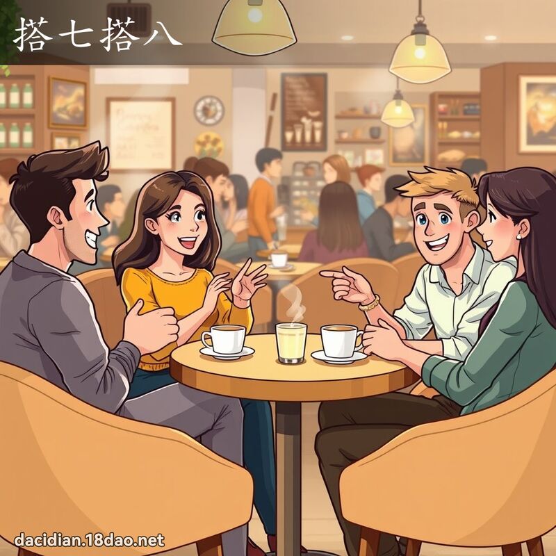 搭七搭八 - 國語大辭典配圖
