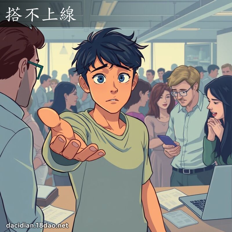 搭不上線 - 國語大辭典配圖
