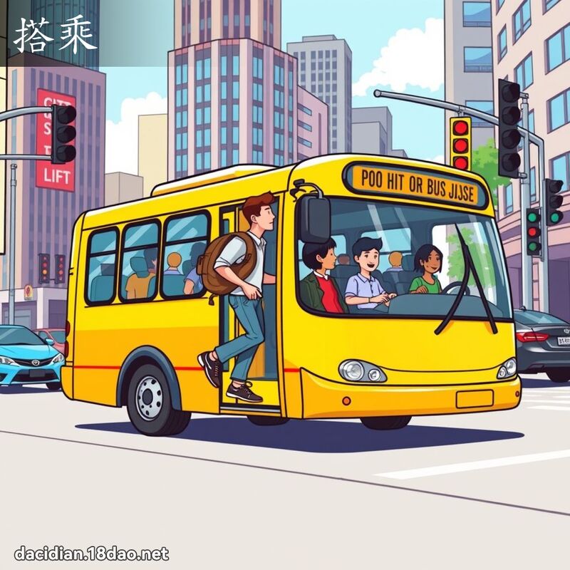 搭乘 - 国语大辞典配图