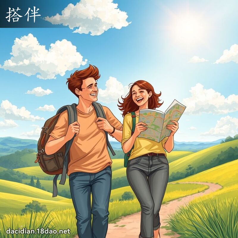 搭伴 - 國語大辭典配圖