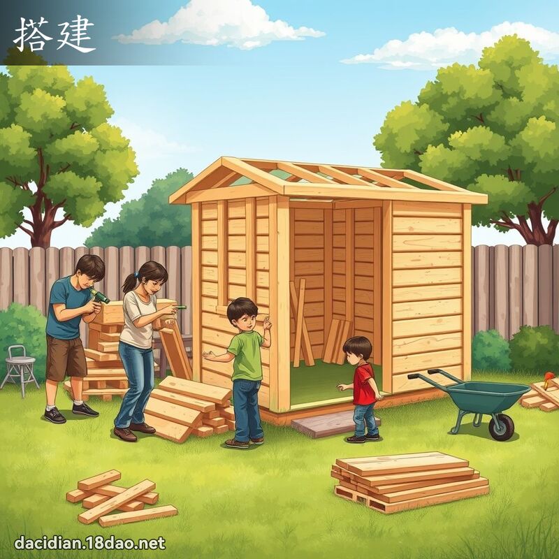 搭建 - 國語大辭典配圖
