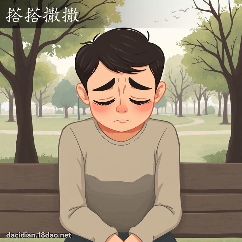 搭搭撒撒 - 國語大辭典配圖