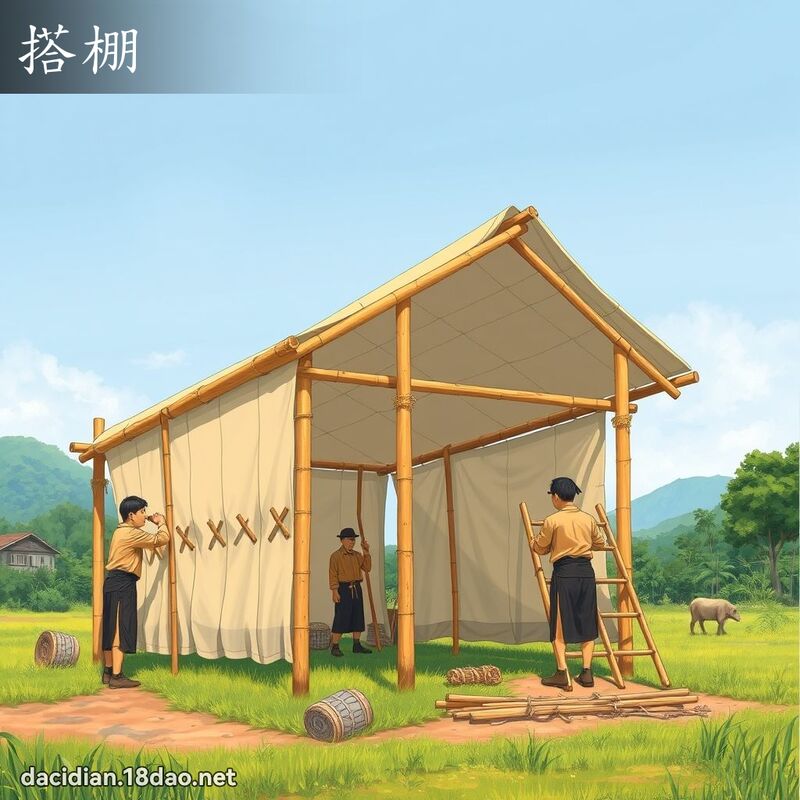 搭棚 - 國語大辭典配圖