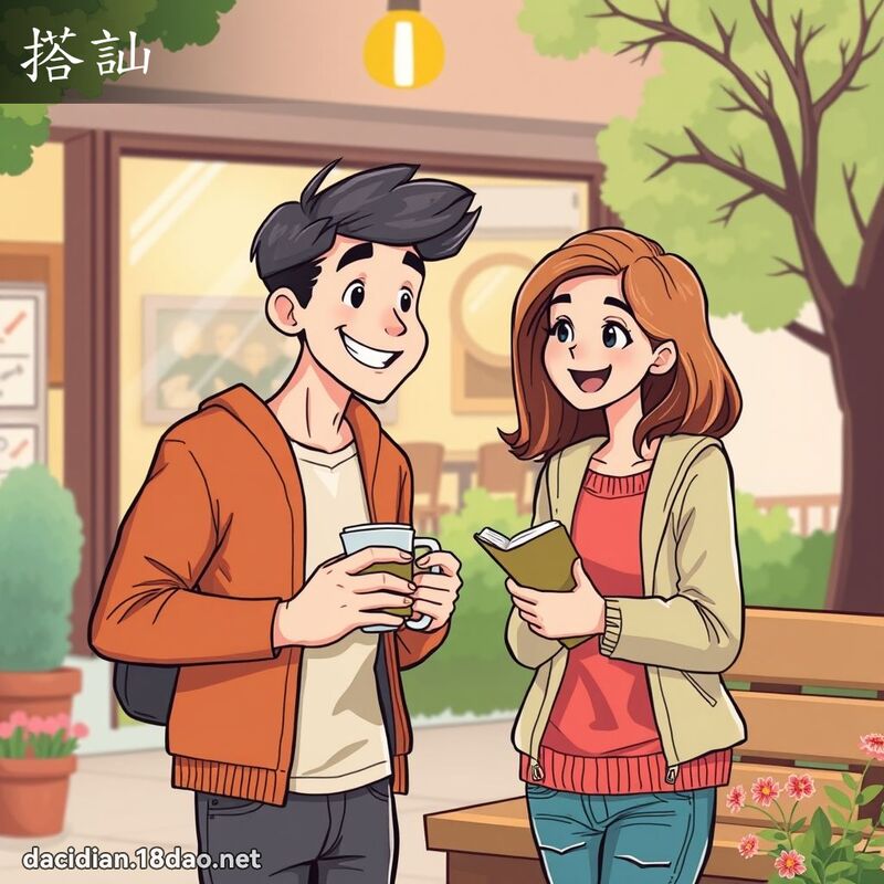 搭訕 - 國語大辭典配圖