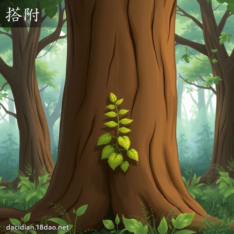 搭附 - 國語大辭典配圖