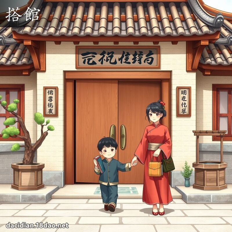 搭馆 - 国语大辞典配图