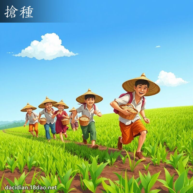搶種 - 國語大辭典配圖