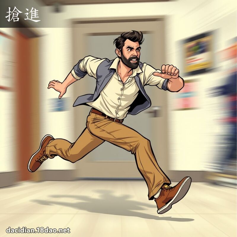 抢进 - 国语大辞典配图