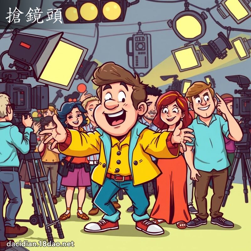搶鏡頭 - 國語大辭典配圖