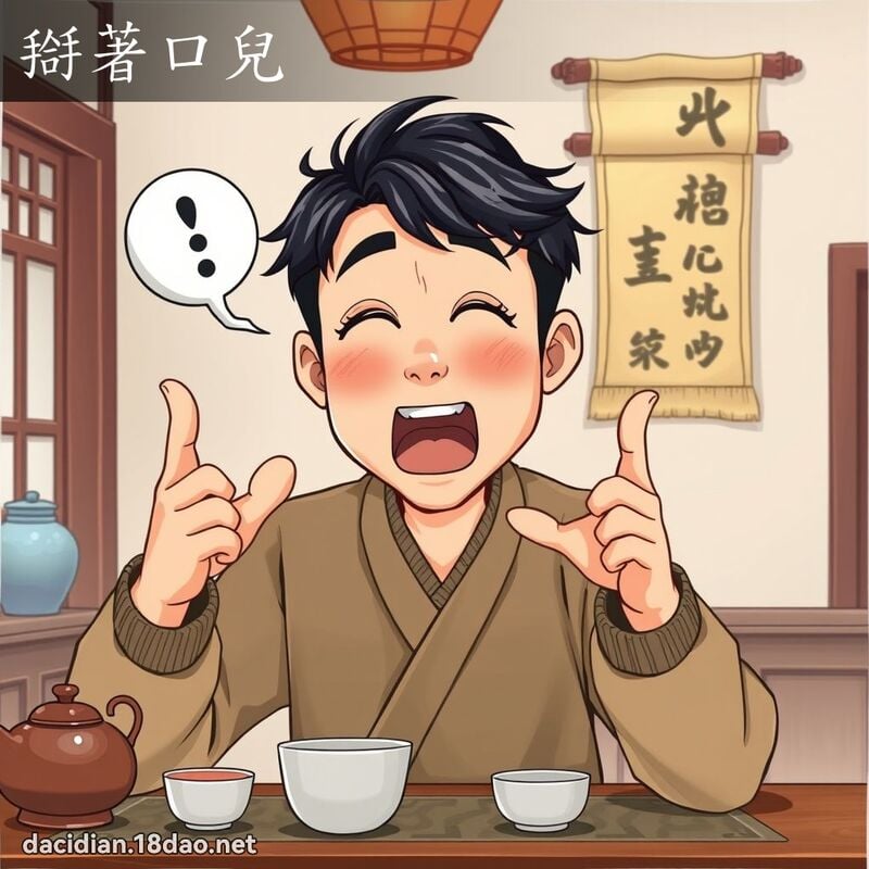 搿著口儿 - 国语大辞典配图