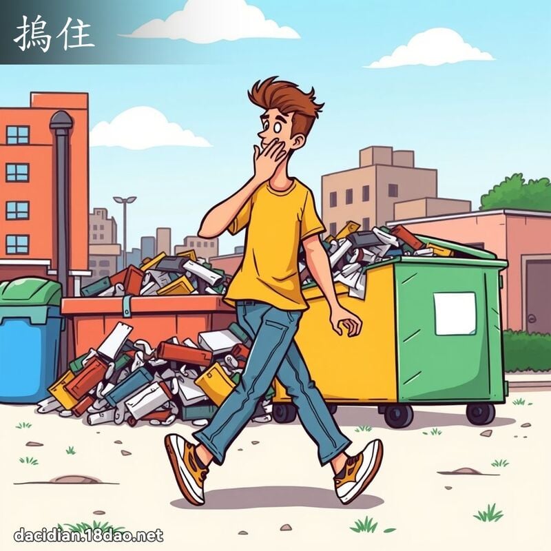 摀住 - 國語大辭典配圖