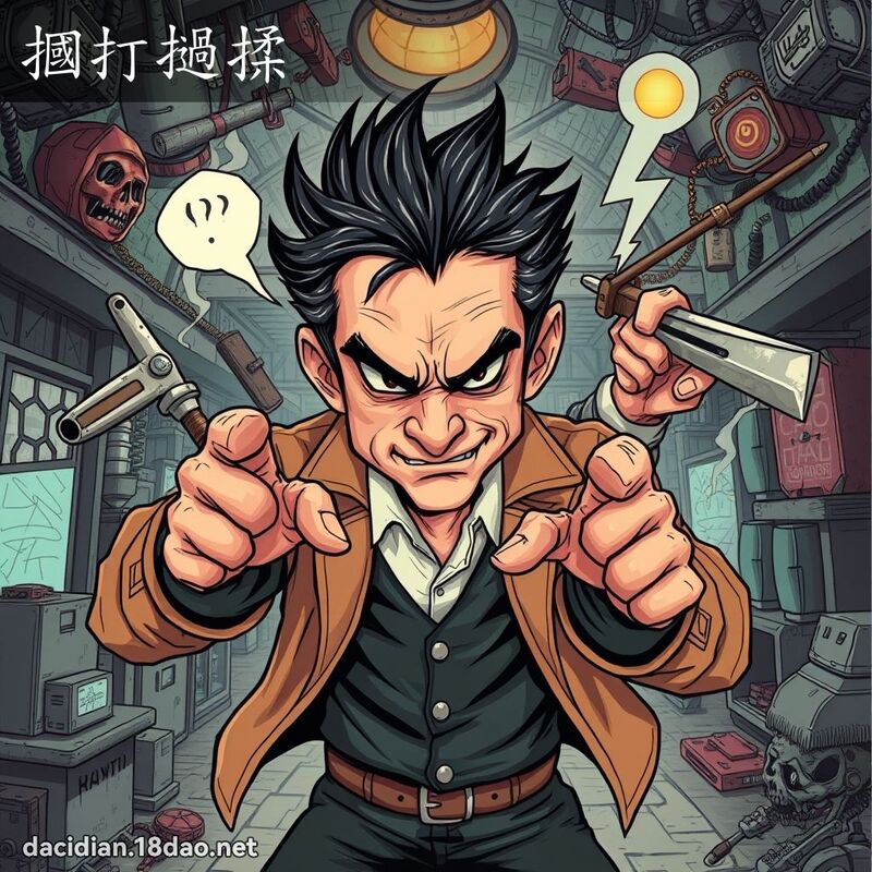 摑打挝揉 - 国语大辞典配图