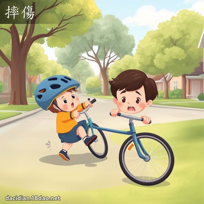 摔伤 - 国语大辞典配图