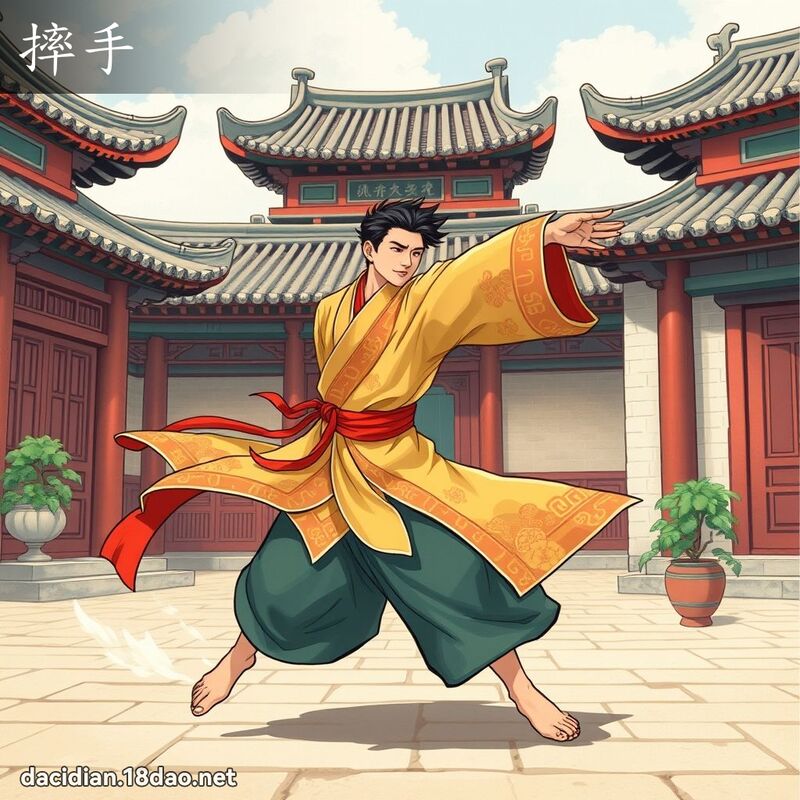 摔手 - 國語大辭典配圖
