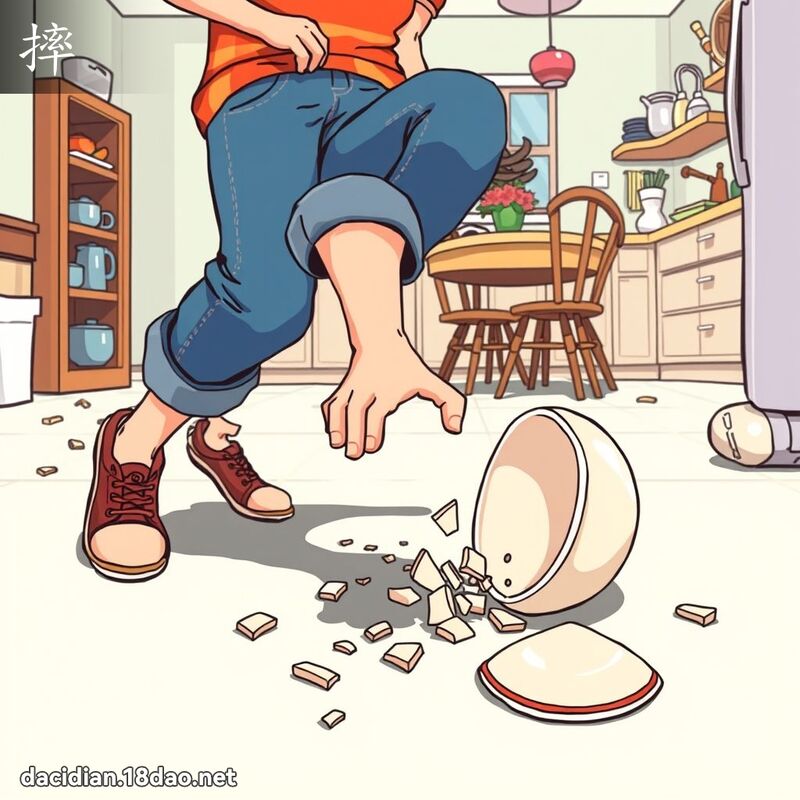 摔 - 國語大辭典配圖