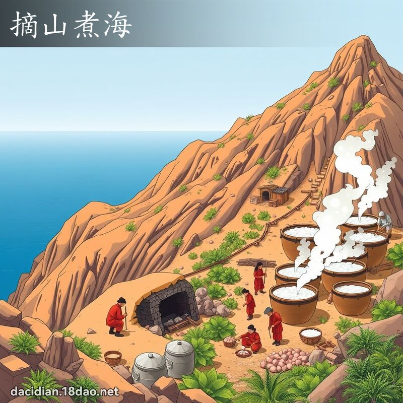 摘山煮海 - 国语大辞典配图
