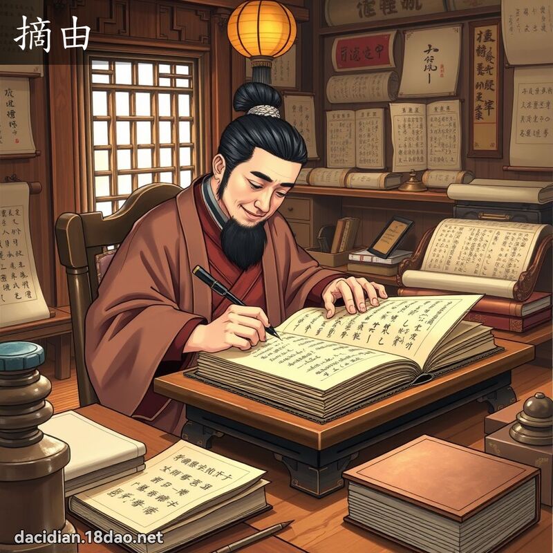 摘由 - 国语大辞典配图