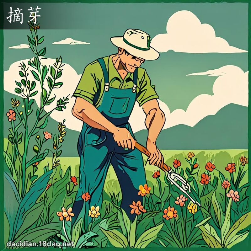 摘芽 - 国语大辞典配图