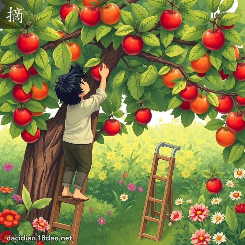 漢字: 摘 (多音字)