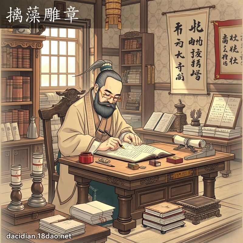 摛藻雕章 - 國語大辭典配圖