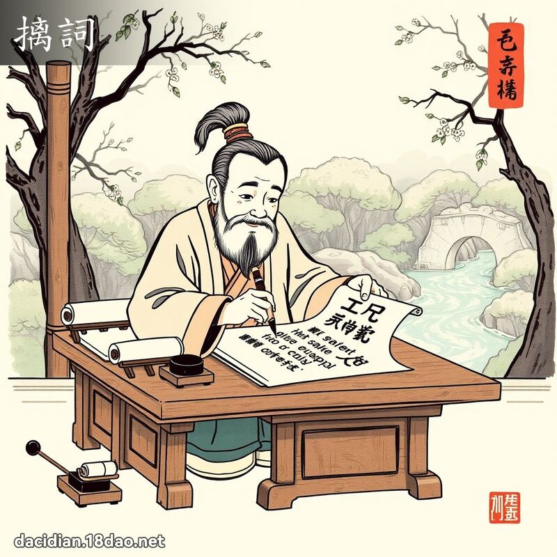 摛詞 - 國語大辭典配圖