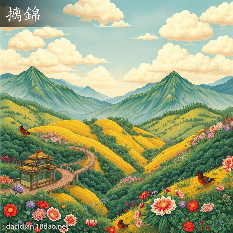 摛锦 - 国语大辞典配图