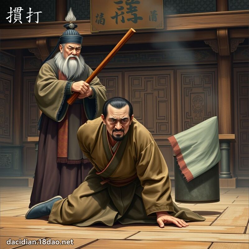 摜打 - 國語大辭典配圖