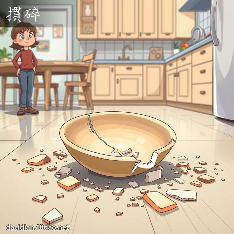 摜碎 - 国语大辞典配图