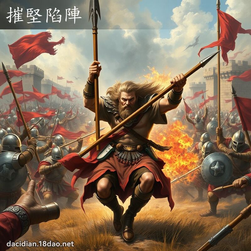 摧坚陷阵 - 国语大辞典配图