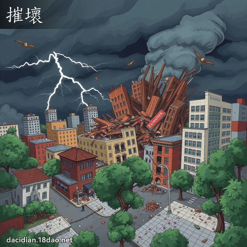摧坏 - 国语大辞典配图