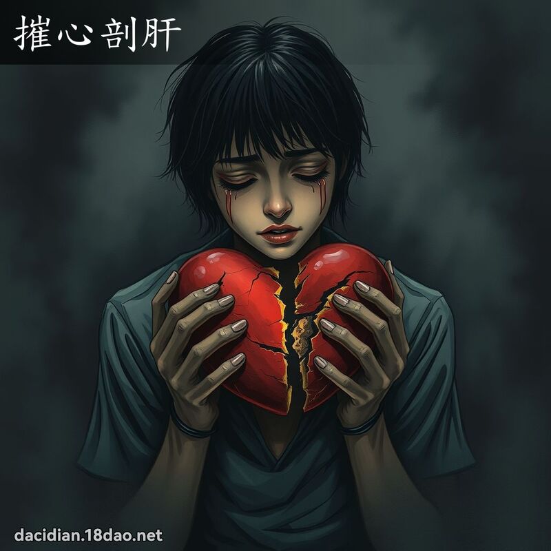 摧心剖肝 - 国语大辞典配图