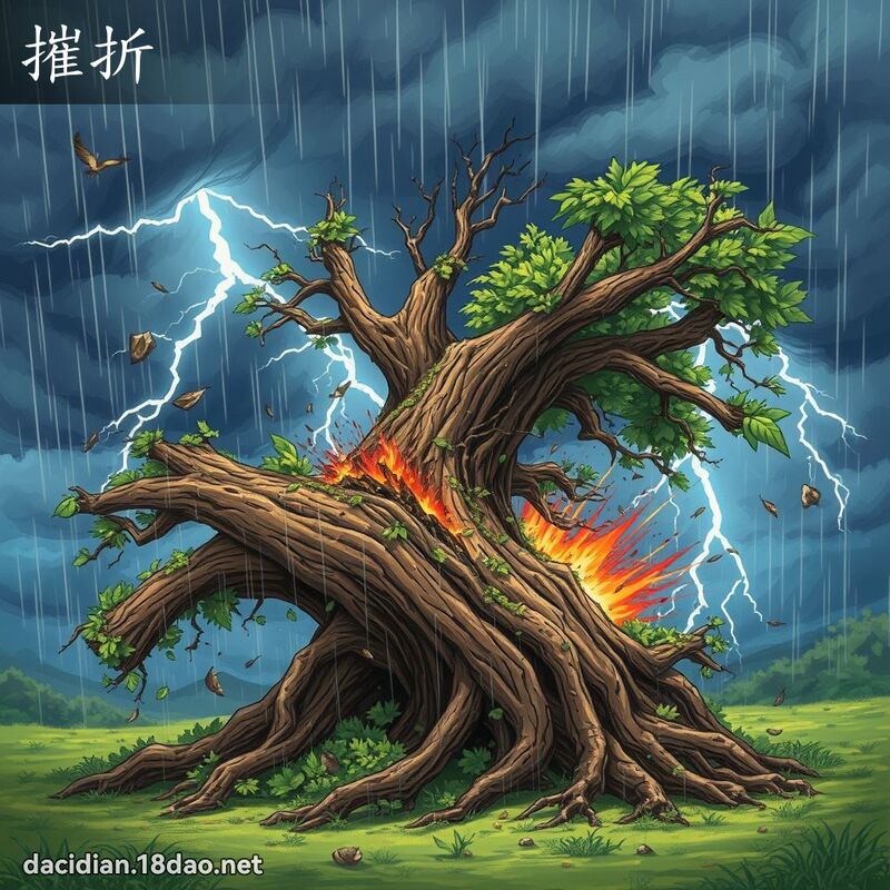 摧折 - 國語大辭典配圖