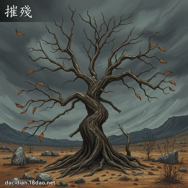 摧殘 - 國語大辭典配圖