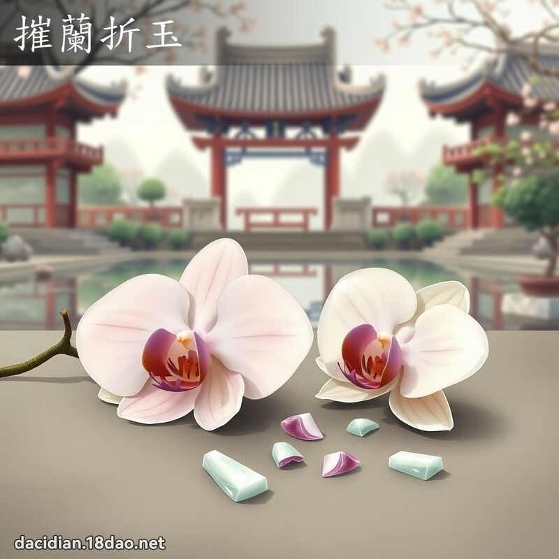 摧兰折玉 - 国语大辞典配图