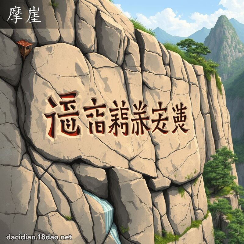 摩崖 - 國語大辭典配圖