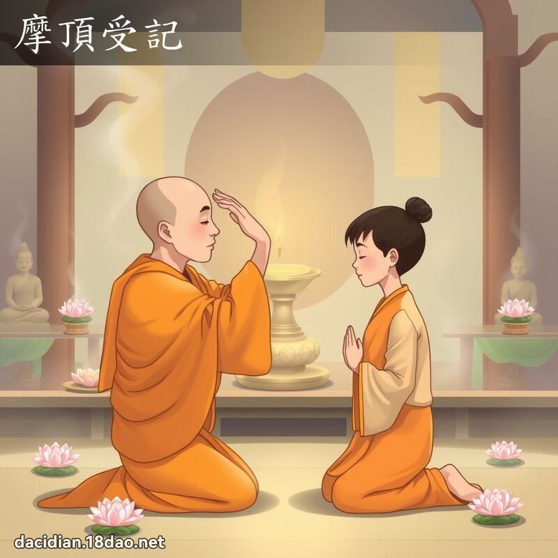 摩顶受记 - 国语大辞典配图