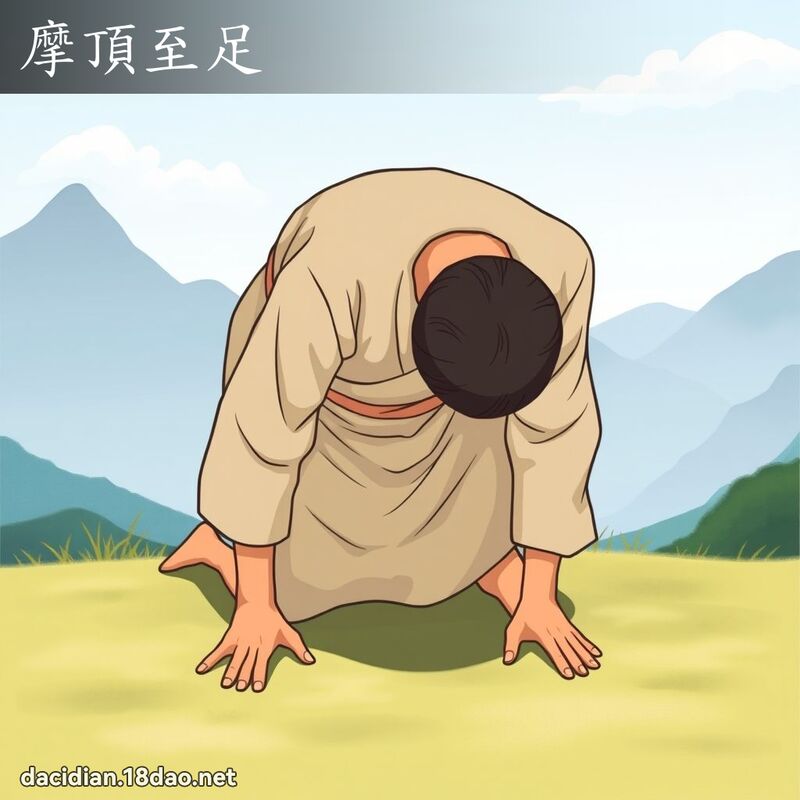 摩頂至足 - 國語大辭典配圖
