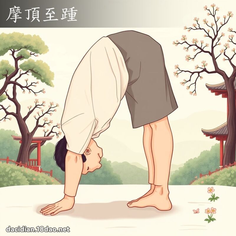 摩顶至踵 - 国语大辞典配图
