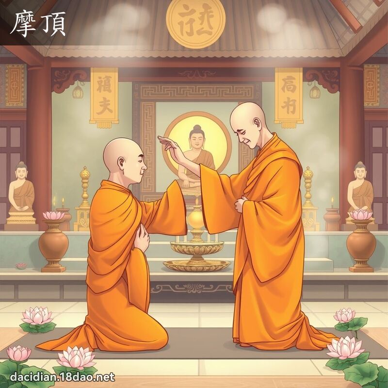 摩顶 - 国语大辞典配图