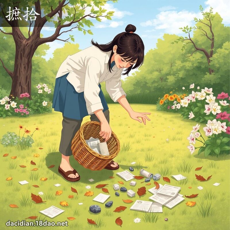 摭拾 - 國語大辭典配圖