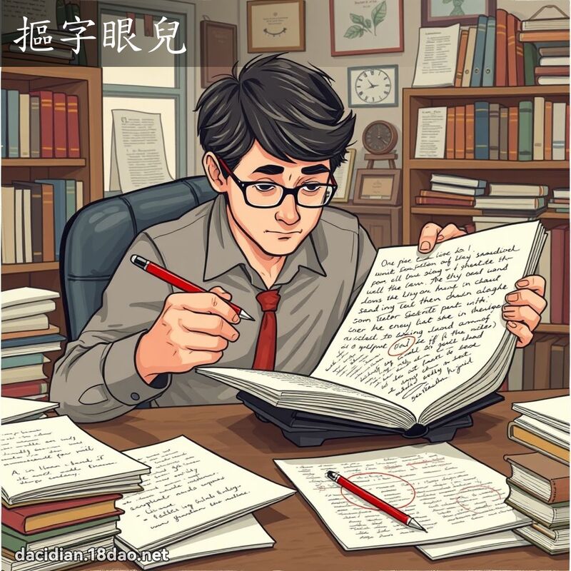 摳字眼兒 - 國語大辭典配圖